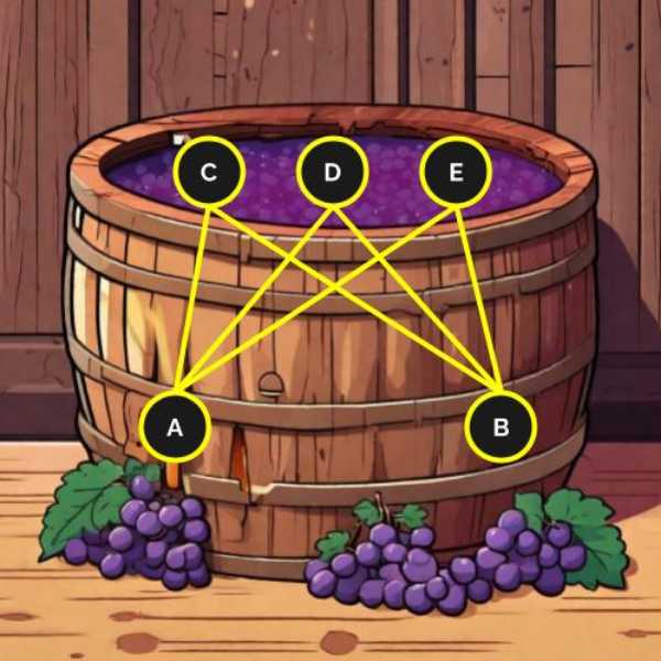 Light as grape juice. Electrons as crushed grapes